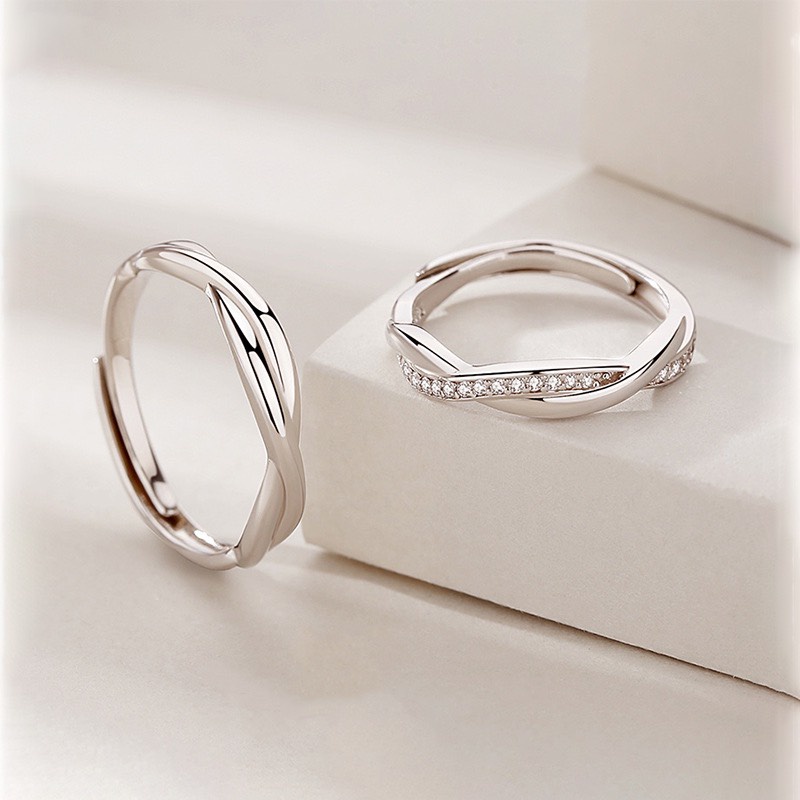 Nhẫn Đôi Bạc Dreamsilver Be Together Chỉnh Được Size ND019