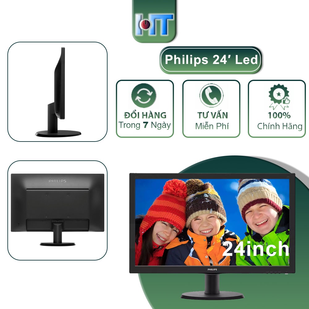 Màn Hình Máy Tính Philips 24 Led New 243V5 Chuyên Văn Phòng và Game Độ thumbnail