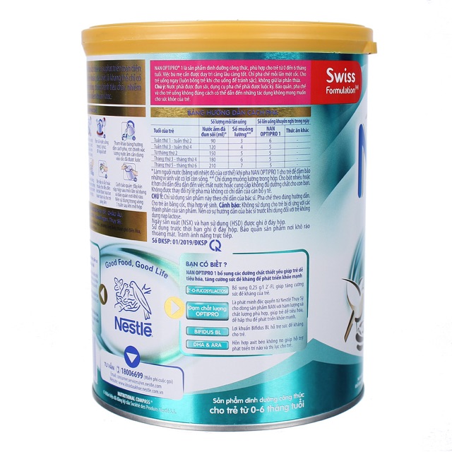 Sữa bột NAN 1 HMO 800g