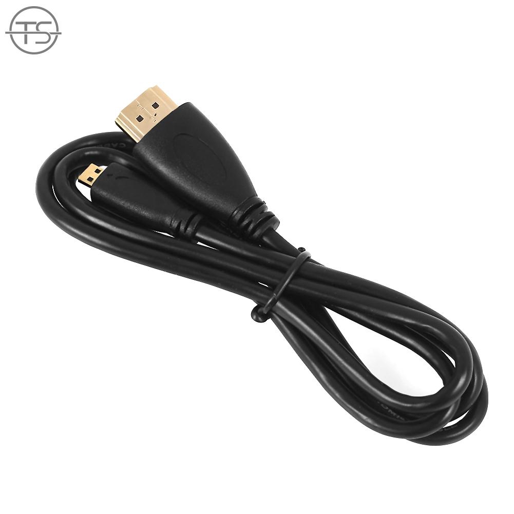 SONG Gopro 6 5 Micro HDMI To HDMI Converter Cable Micro HDMI To HDMI Adapter Cable 1M DVD Phones Gold