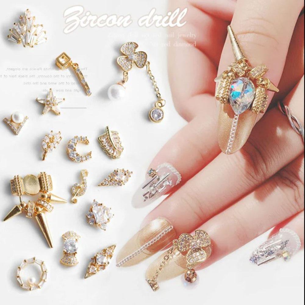 [Hàng mới về] Phụ kiện đính đá 3d trang trí móng tay thời trang