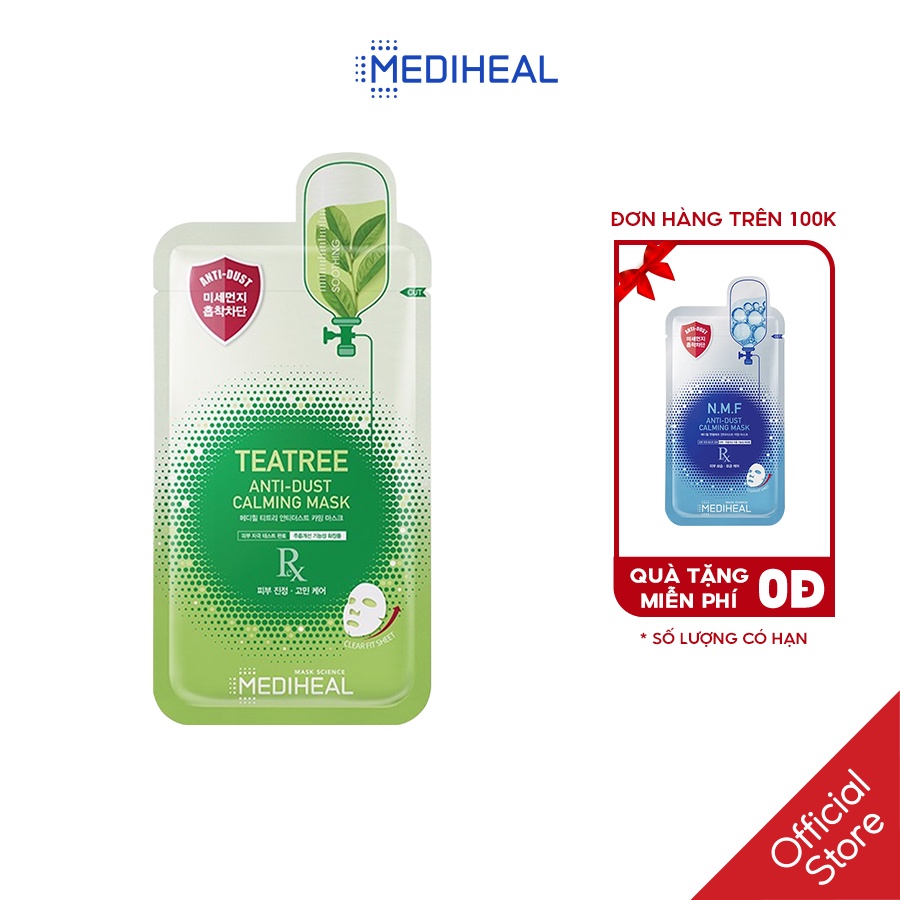 Mặt Nạ Tinh Chất Tràm Trà Mediheal Tea Tree Anti-dust Calming Mask 27ml [K57]