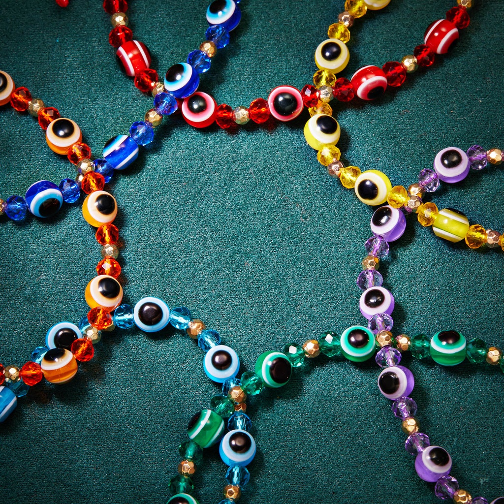 1/2 Vòng đeo tay RINHOO FRIENDSHIP dây bện hình mắt quỷ có thể điều chỉnh