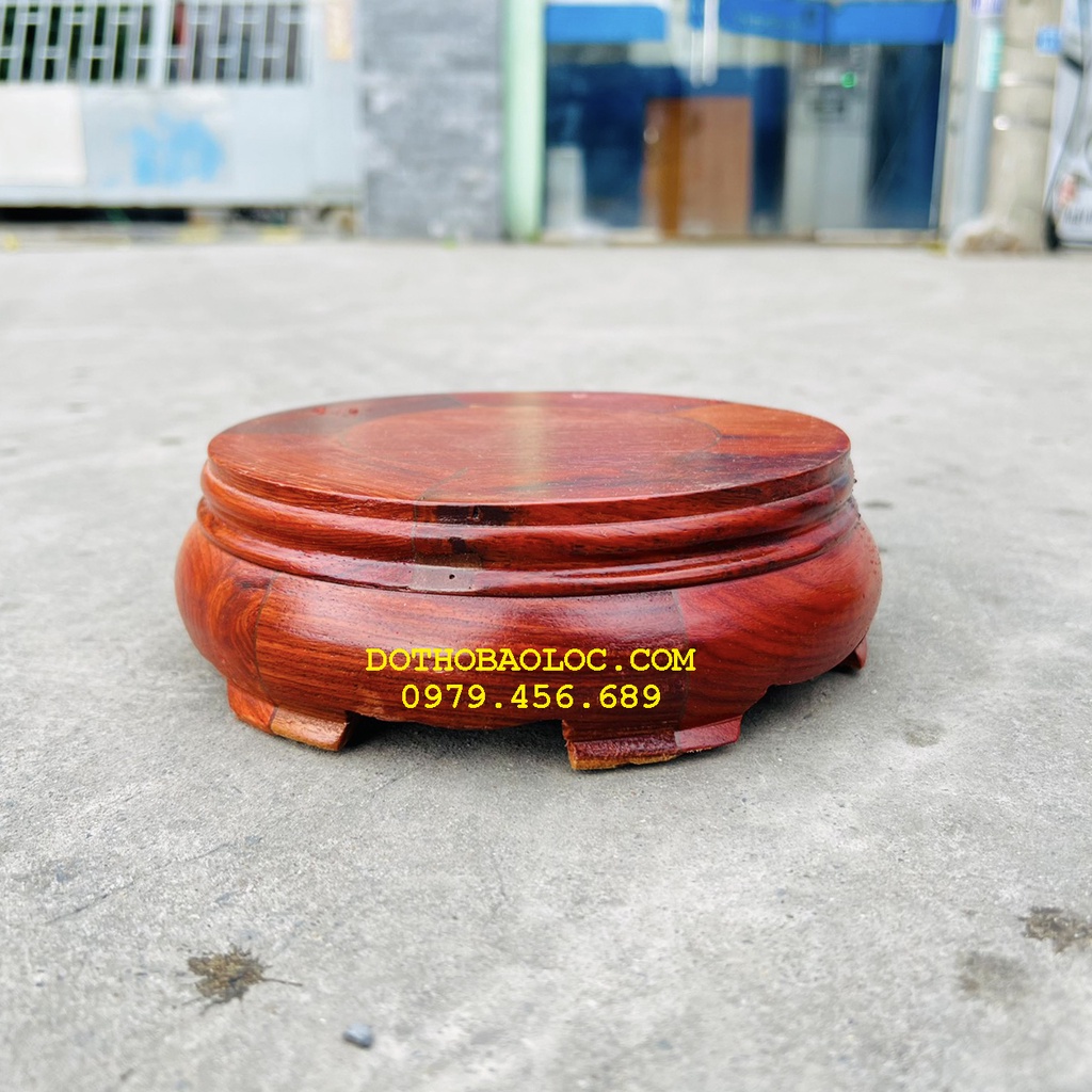Đôn gỗ hương tròn kê tượng chắc chắn bền bỉ đường kính 10cm