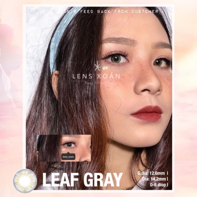 KÍNH ÁP TRÒNG LEAF GRAY ( XÁM ÁNH XANH RÊU)