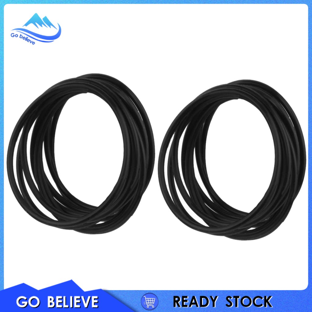 Set 20 Dây Buộc Tóc Silicone Co Giãn Màu Đen