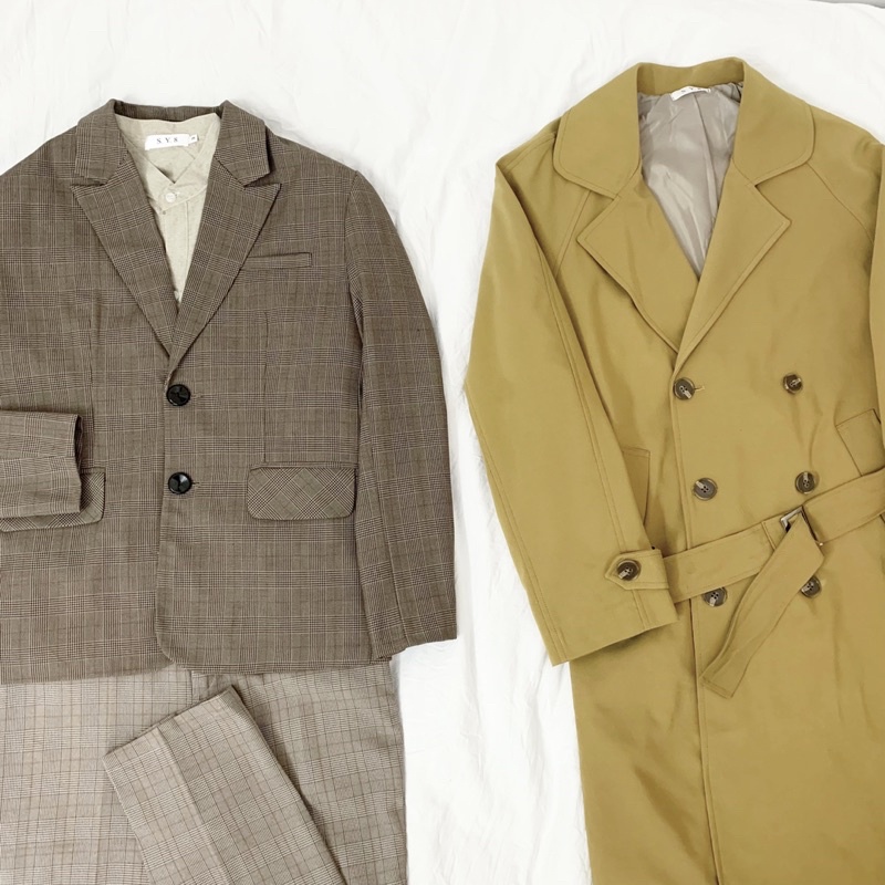 1 Áo măng tô dáng dài nam nữ - Long Trench Coat