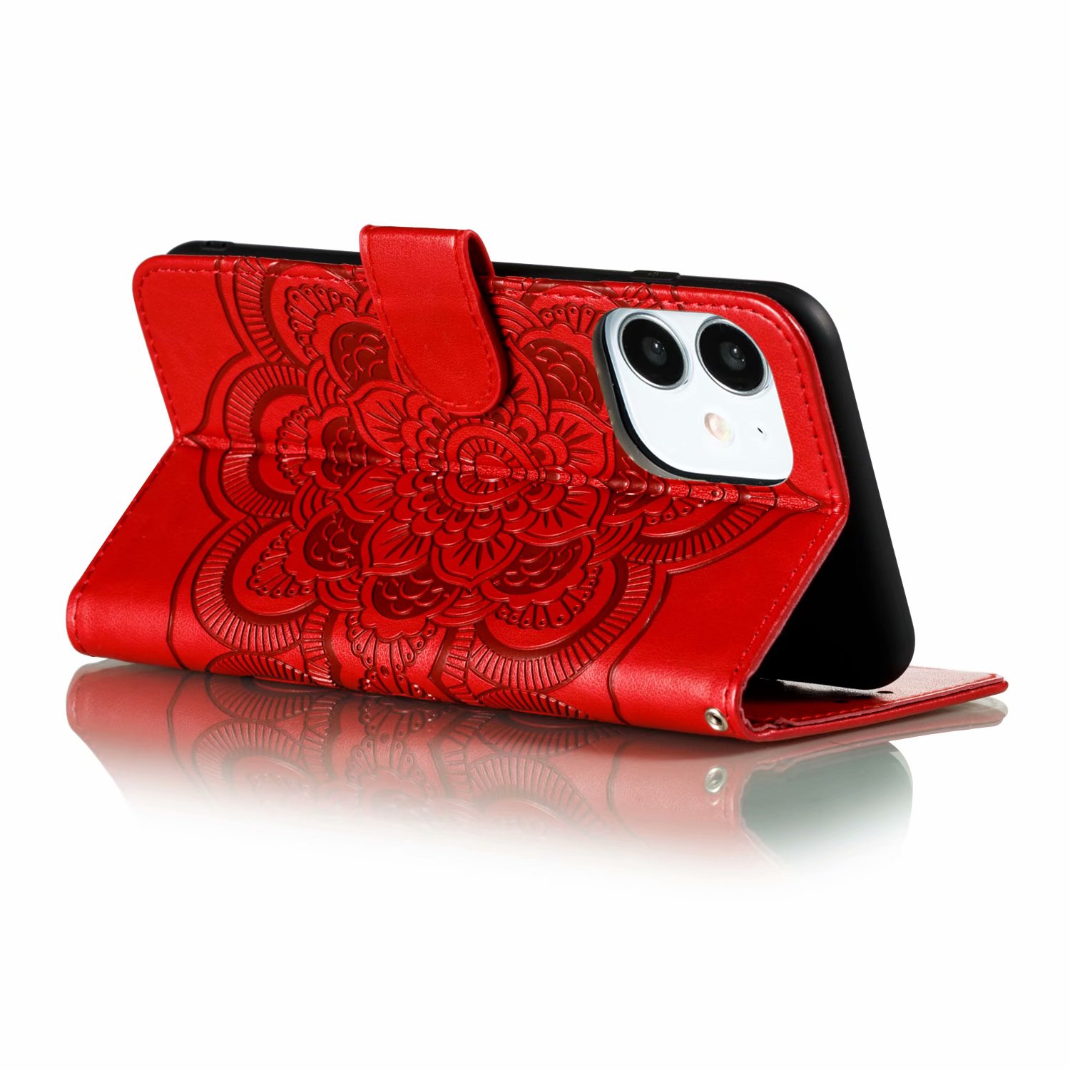 MANDALA Bao Da Dập Nổi Sang Trọng Họa Tiết Hoa Cách Điệu Cho Iphone 12 Mini Pro Max | BigBuy360 - bigbuy360.vn