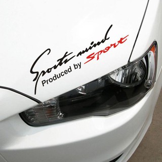 Tem dán decal Sport mind prodeced by Sports xe hơi ô tô Đỏ Vàng