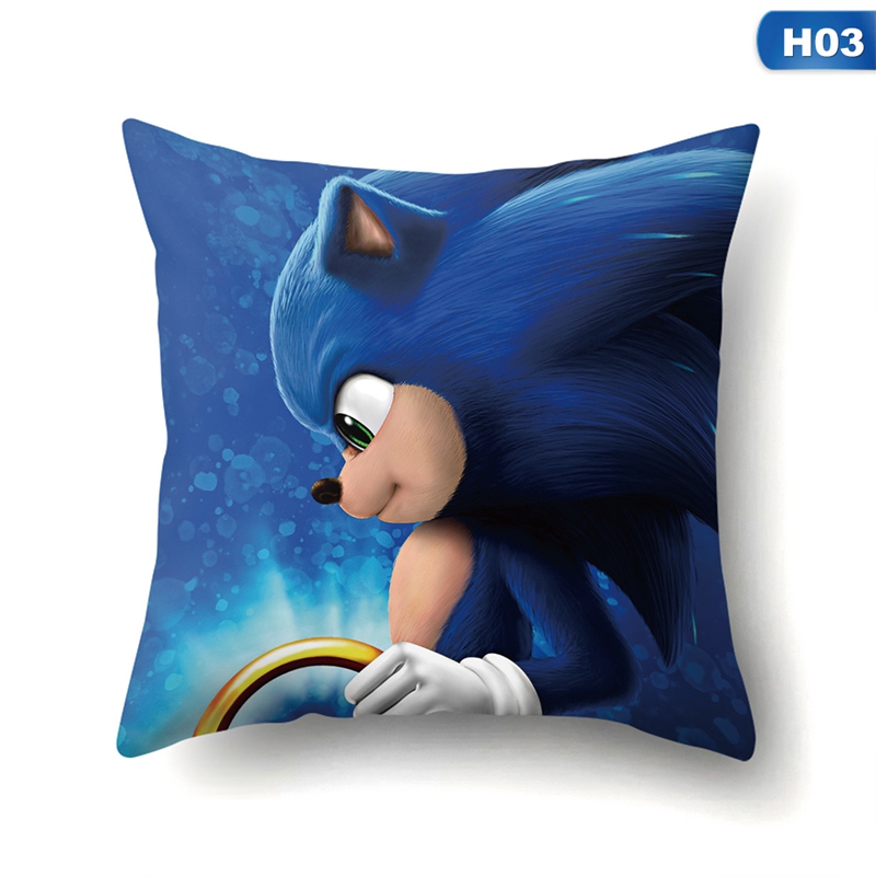 Vỏ Gối In Hình Nhím Sonic The Hedgehog 3d Mềm Mại Thoải Mái Trang Trí Nhà Cửa 2020 18x18inch