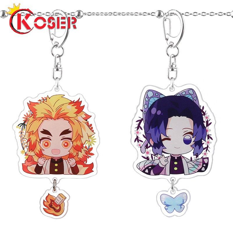 COSER KING Demon Slayer Nhân vật hoạt hình Anime Keychain Nezuko Tomioka Yoshiyoshi Tanjiro Butterfly Ninja Chanahu Collection