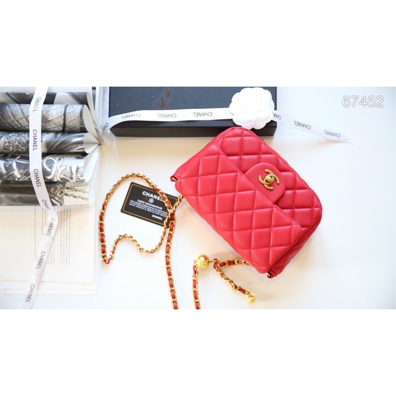 Túi đeo chéo cha.nel classic quả cầu mini