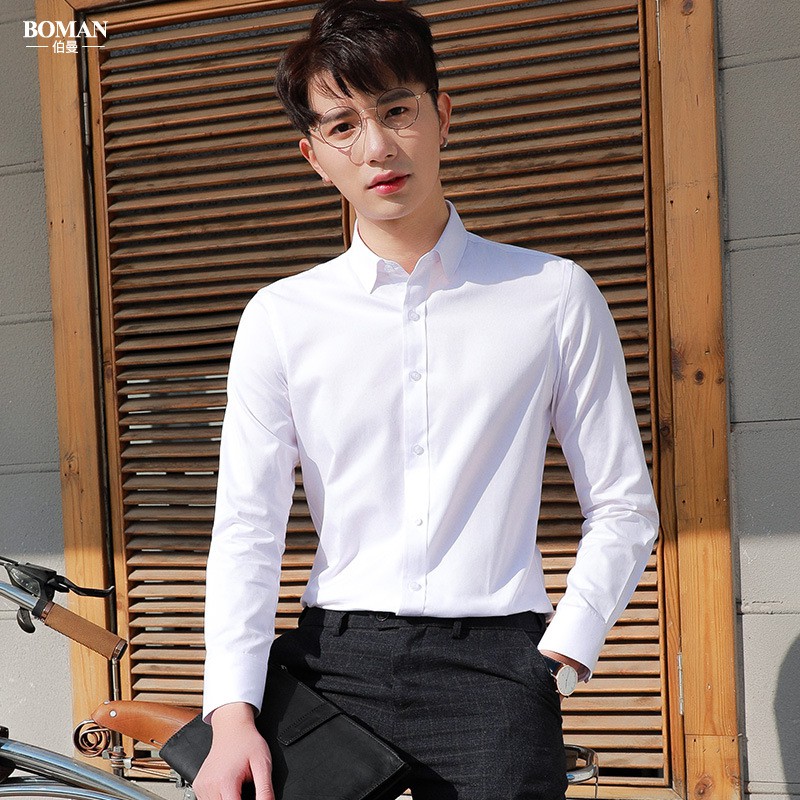 Áo sơ mi nam đẹp, dài tay hàn quốc vải cotton mềm cao cấp loại 1 | BigBuy360 - bigbuy360.vn