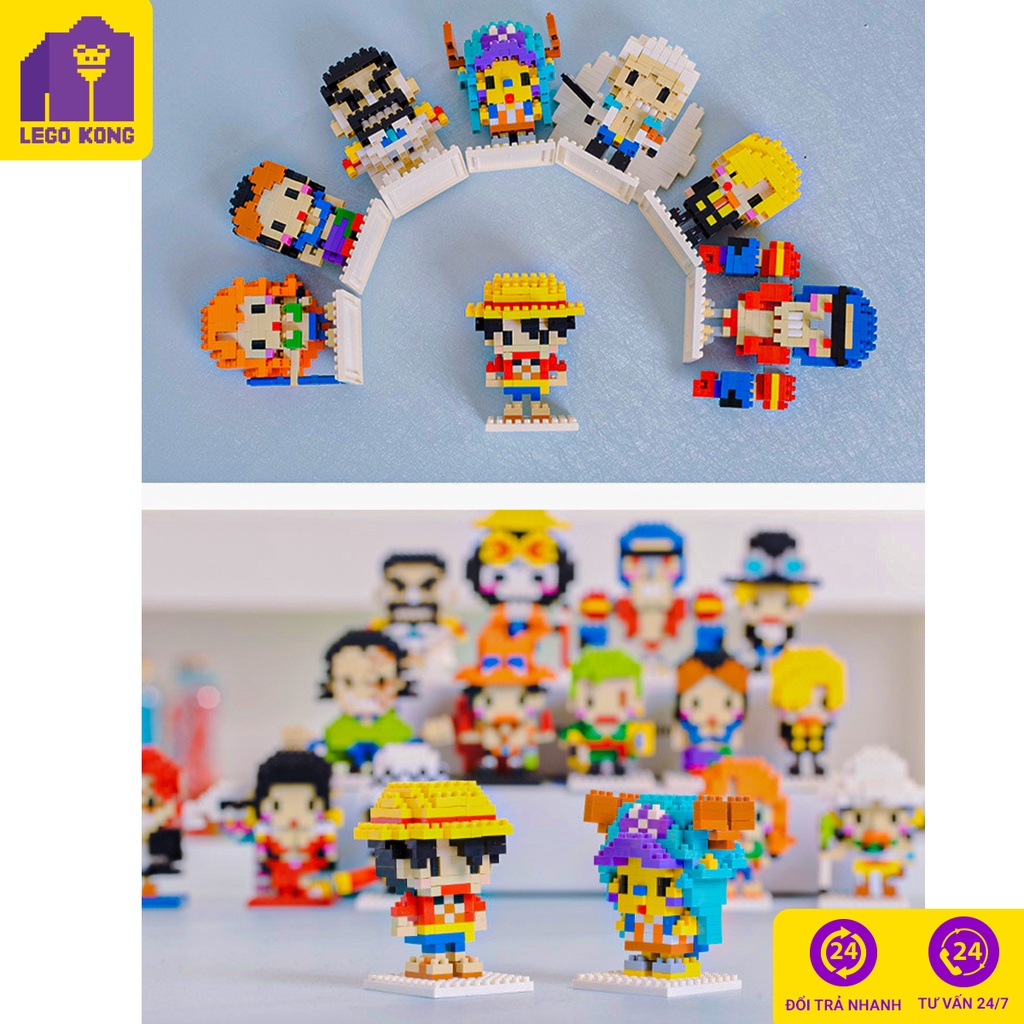 Đồ chơi lắp ráp mô hình block One piece nano block viêm đế sabo anime naruto xếp hình magic block cute minifigure manga