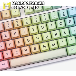 Keycap Rainbow thick pbt dye-sub oem profile 123 keys