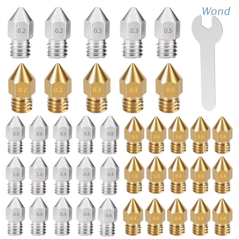 Set 40 đầu phun MK8 0.4mm cho máy in 3D Creality CR-10 Ender 3 Ender 5 vòi phun MK8 | BigBuy360 - bigbuy360.vn