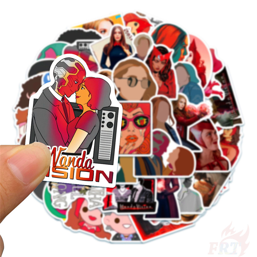 ❉ Wanda Vision Series 02 - Marvel Avengers Superhero TV Shows Vision Scarlet Witch Stickers ❉ 50Pcs/Set Fashion DIY Decals Doodle Stickers