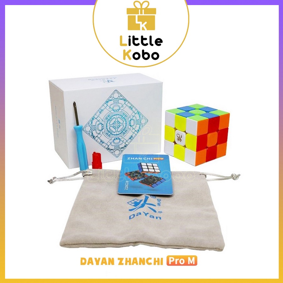 Rubik DaYan ZhanChi Pro M Stickerless Có Nam Châm Cao Cấp Flagship Rubic 3 Tầng (Hãng Mod)