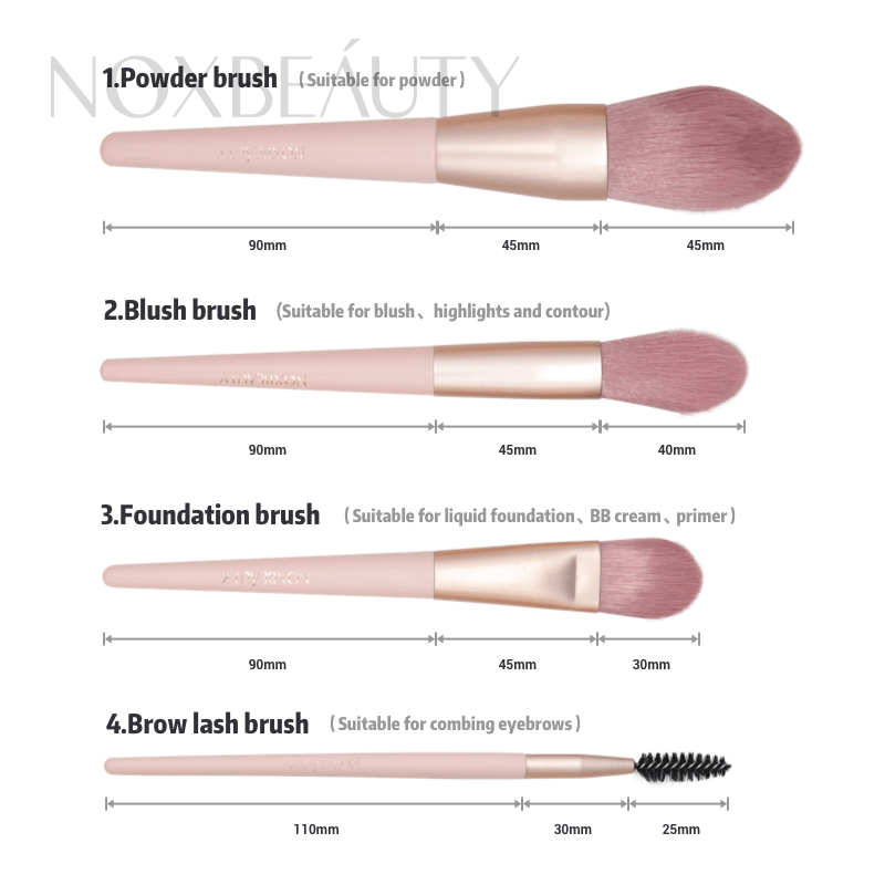 Bộ 12 cọ trang điểm NOX đánh phấn mắt kẻ viền môi đánh phấn má hồng chuyên nghiệp
