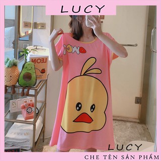 Váy ngủ cotton cute lucy, hình ảnh dễ thương, dáng rộng mặc rất thoải mái | BigBuy360 - bigbuy360.vn