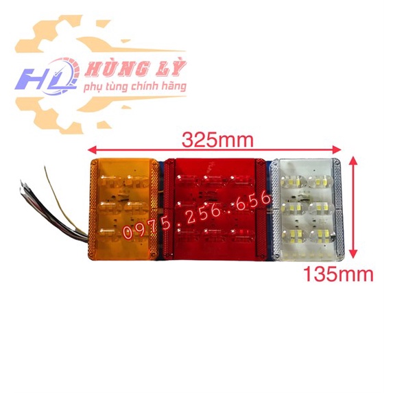 Đèn hậu led 24v 140-2 (ĐÔI) Cặp Đèn hậu samuzai chống vỡ chống nước