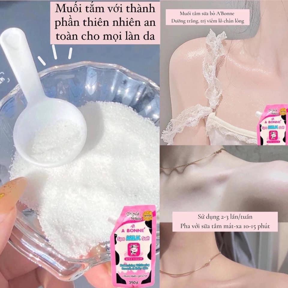 Muối tắm sữa bò tẩy tế bào chết A Bonne Spa Milk Salt 350g Thái Lan ( Hàng Công Ty Có Tem Phụ ) GentsOfficialStore | BigBuy360 - bigbuy360.vn