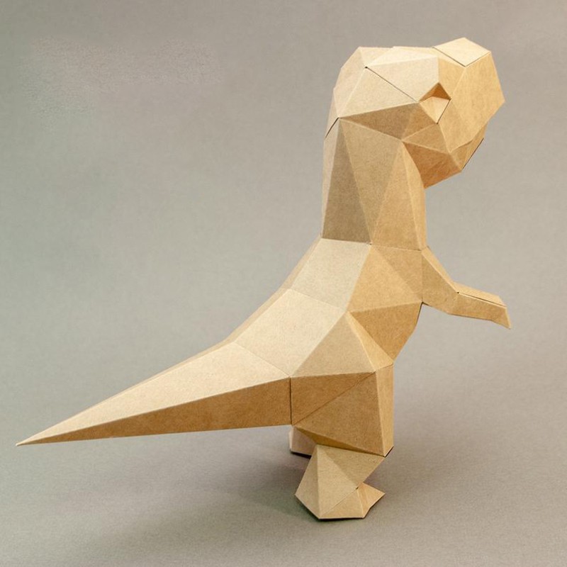 Khủng long bạo chúa Mini T-Rex – Mô hình giấy trang trí 3D để bàn