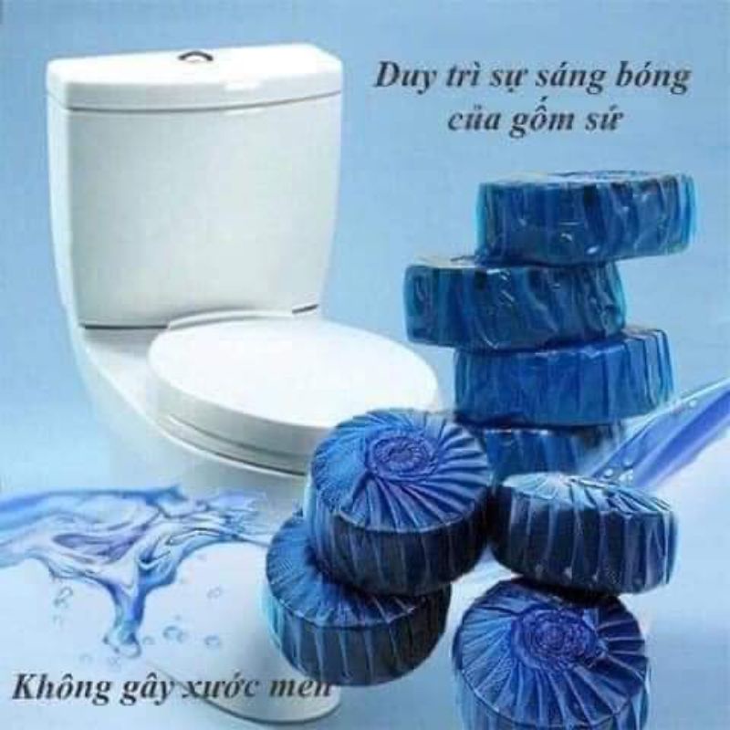 Viên thả bồn cầu tẩy sạch mảng bám khử mùi Hàn Quốc, gói tẩy bồn cầu gói 10 viên