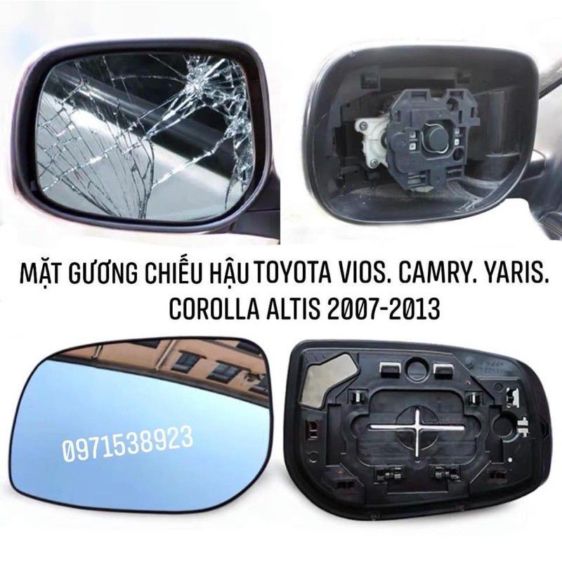 Mặt gương chiếu hậu TOYOTA VIOS, CAMRY, COROLLA ALTIS xịn chính hãng