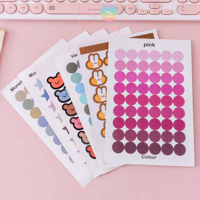 [HOTIS] Sticker chấm tròn, sao, tim đa dạng