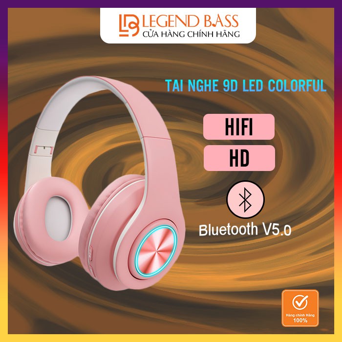 Tai nghe bluetooth chụp tai không dây LegendBass cao cấp, headphone bluetooth có thể gập gọn tiện lợi Tai nghe chơi game