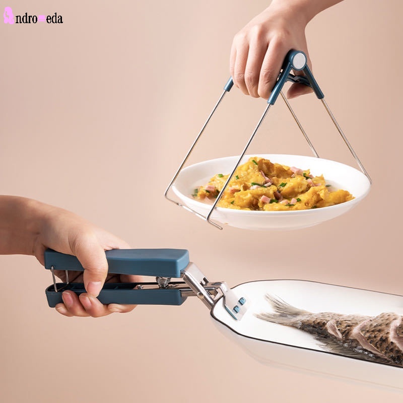 Kẹp Tô Hấp Thức Ăn Bằng Thép Không Gỉ Có Thể Gấp Gọn