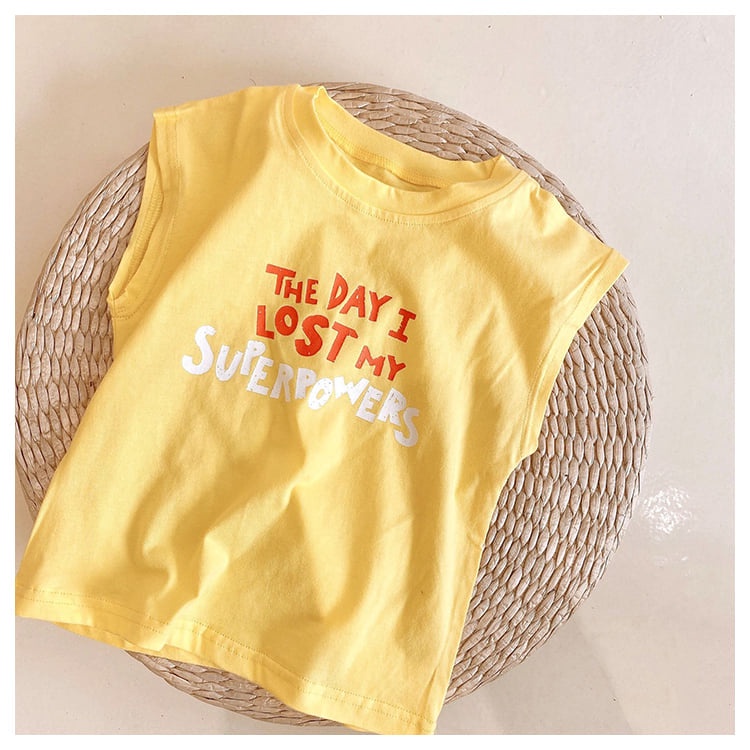 Áo ba lỗ bé trai bé gái chất cotton , Áo thun sát nách cho bé mặc nhà size 11 - 65kg - Áo THE DAY