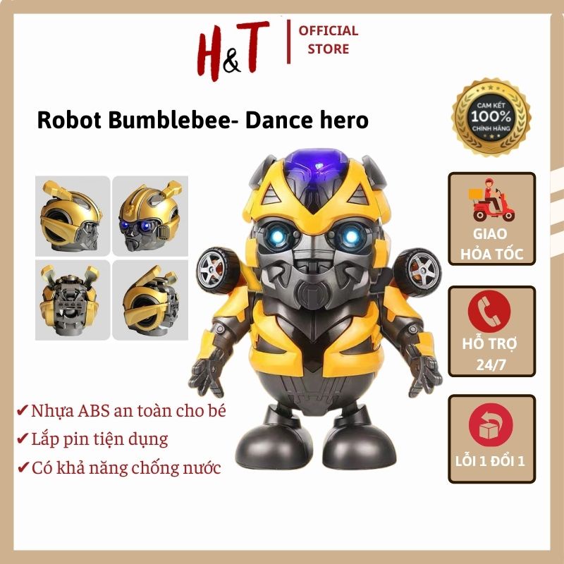 HỎA TỐC 2HĐồ chơi Robot thông minh Bumblebee Có Đèn Led, Xoay Cho Bé 360 Độ Mới Nhất 2022- Bản nâng cấp
