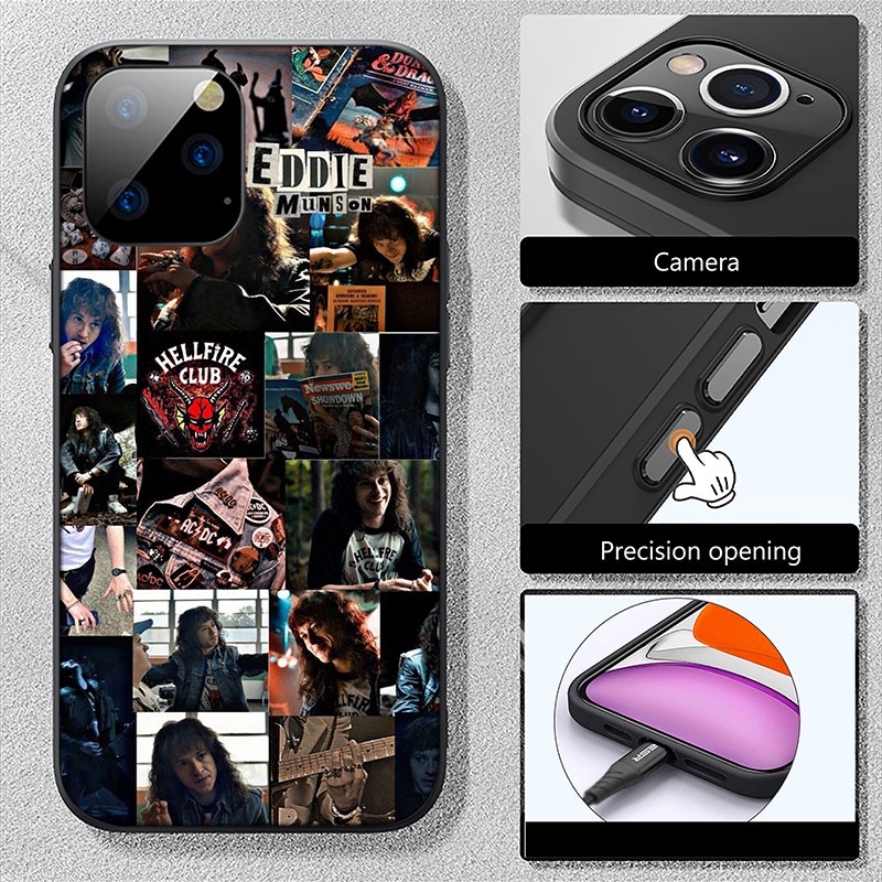 Ốp Điện Thoại Silicon Dẻo In Hình Phim Stranger Things Phong Cách Cho iPhone 5 5S 6 6S 7 8 11 Pro Max Plus SE XR FO82