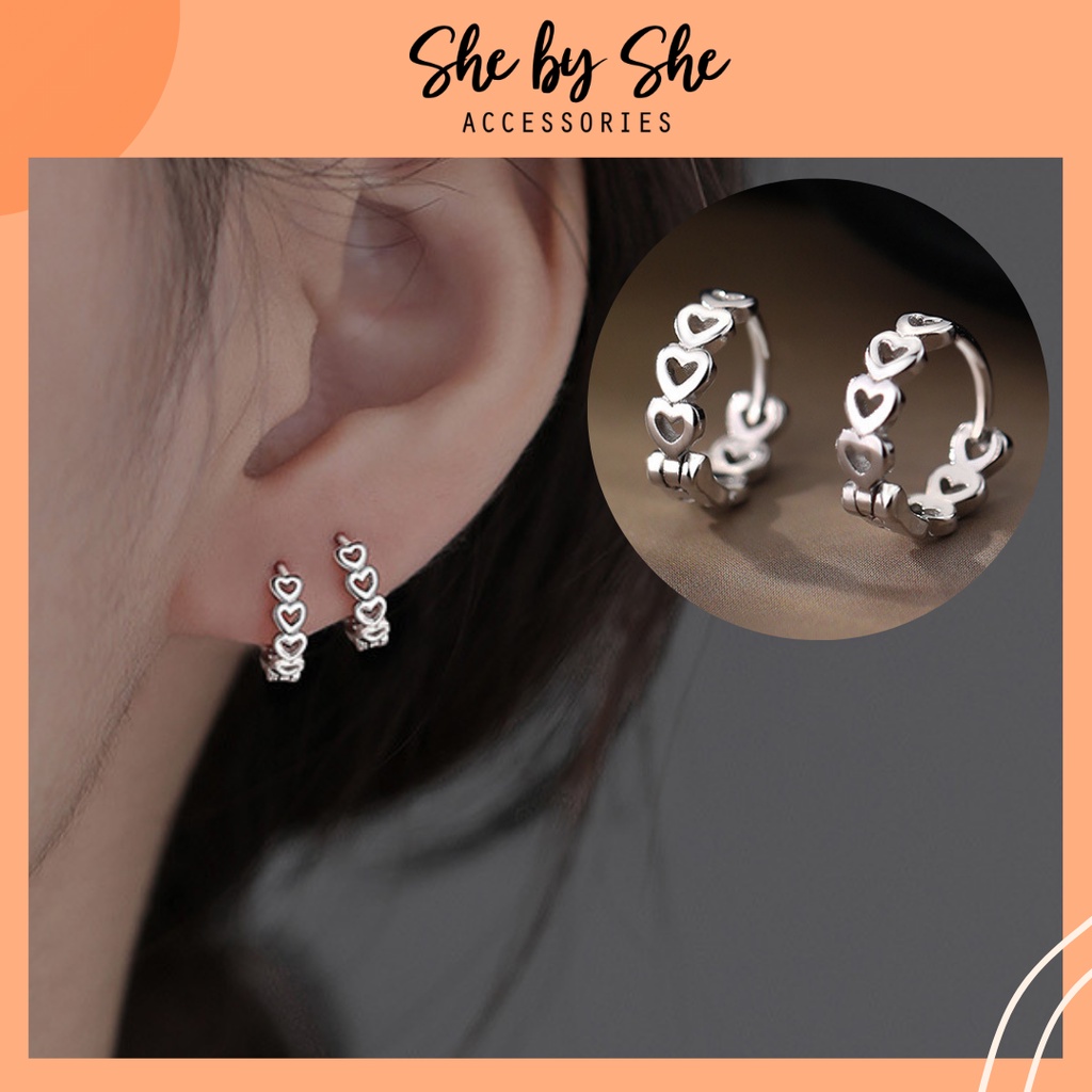 (Ảnh & video thật) Bông tai nữ bạc 925 phong cách Hàn Quốc SHEBYSHE - K62
