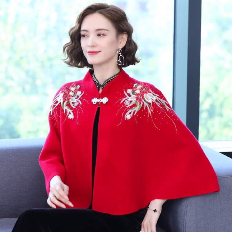 Áo khoác choàng dạ len cao cấp kiểu dáng sang trọng NP2462 | BigBuy360 - bigbuy360.vn