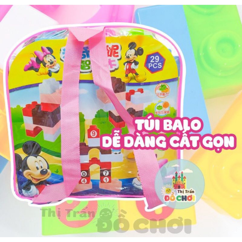 Bộ đồ chơi lắp ráp Mèo Kitty/ Chuột Mickey cho bé thỏa sức sáng tạo (giao mẫu ngẫu nhiên)