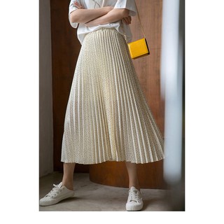 Chân váy midi xếp ly