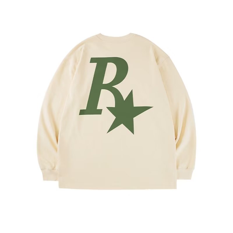 Áo Thun Tay Dài Cổ Tròn Dáng Rộng Phong Cách Retro Mỹ Thời Trang Xuân Thu Cho Nam Và Nữ