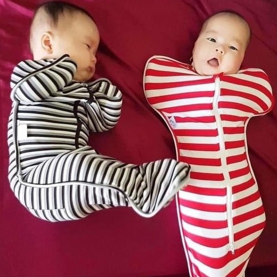 Nhộng chũn cho bé sơ sinh chất thun cotton 4 chiều, Nhộng chũn cho bé mềm mịn khóa kéo 2 chiều tiện lợi