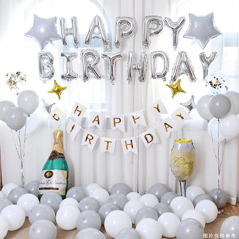 Bộ Bong Bóng Trang Trí Tặng Kèm Phụ Kiện Đầy Đủ MS0006