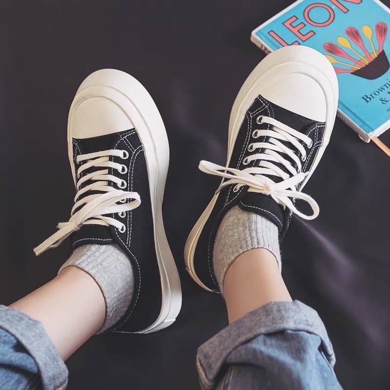 Giày Độn Đế Trơn Phong Cách Thời Trang Hót Hit