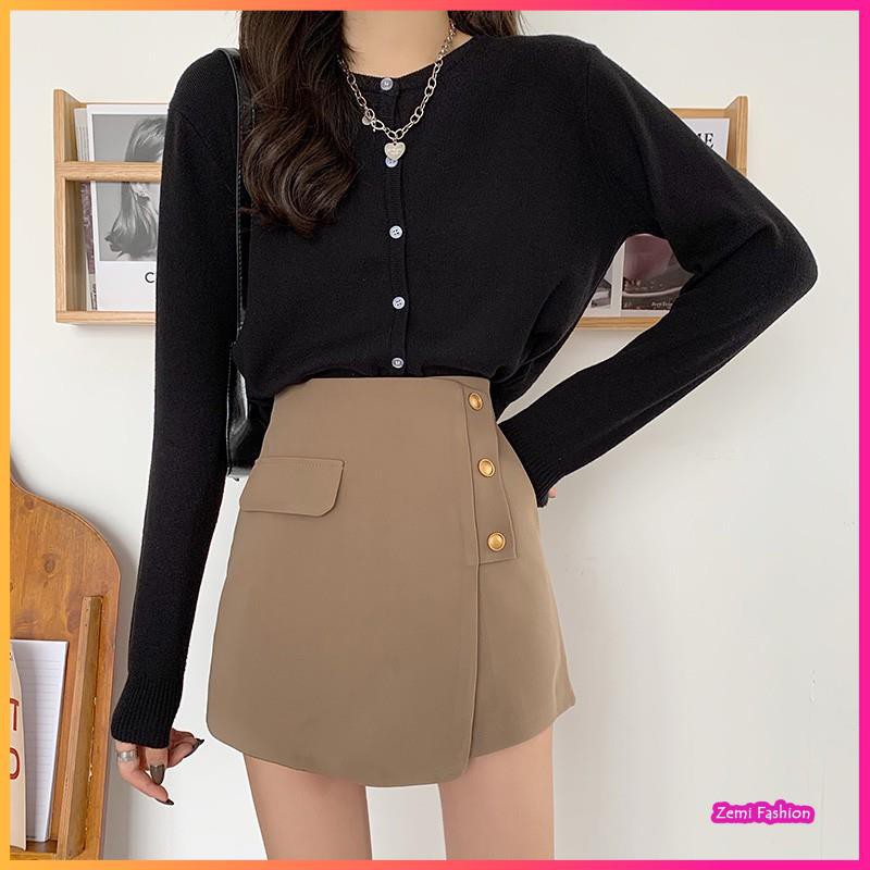Quần giả váy cạp cao khuy lệch Ulzzang | BigBuy360 - bigbuy360.vn