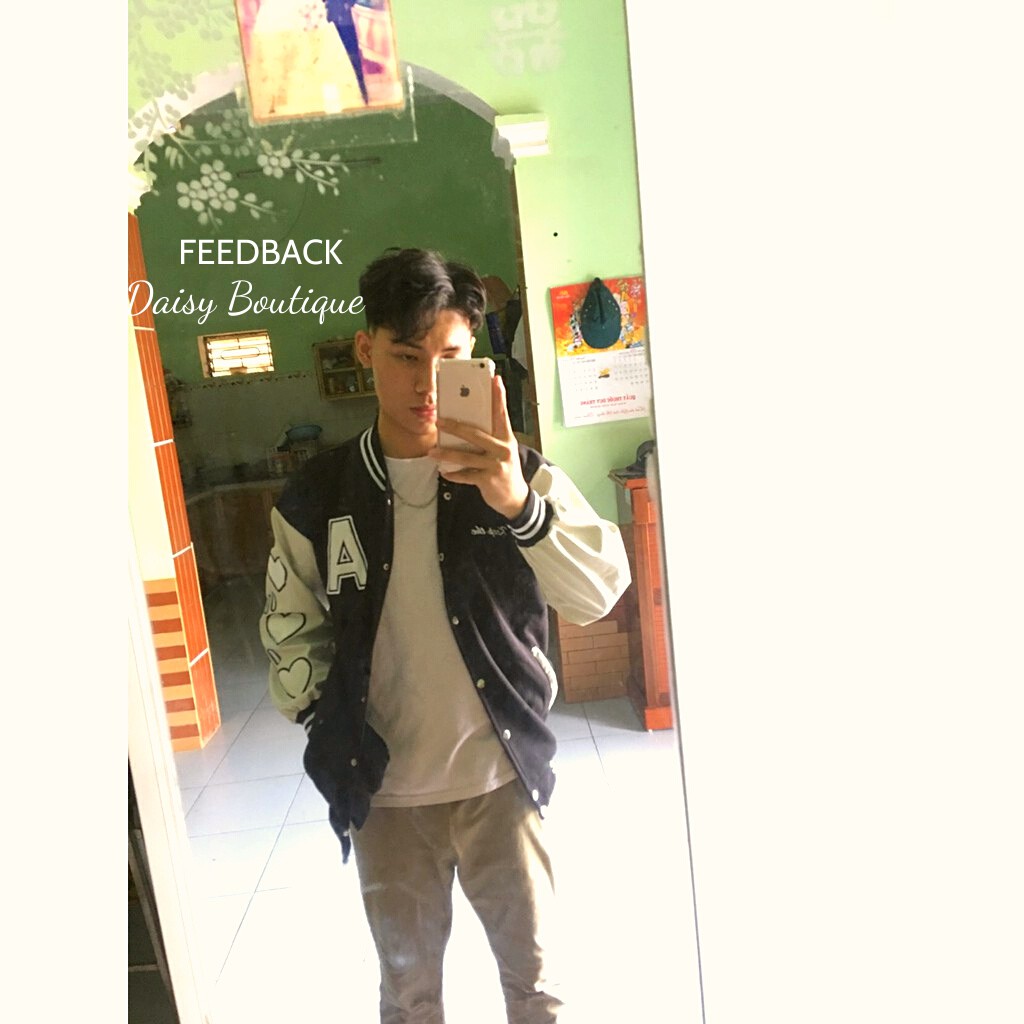 [Ảnh Thật+ Đánh giá] Áo Bomber Nam Nữ, Áo Bomber Nỉ Phối Tay Chữ A Chất Liệu Nỉ Daisy Boutique SP000428 | BigBuy360 - bigbuy360.vn