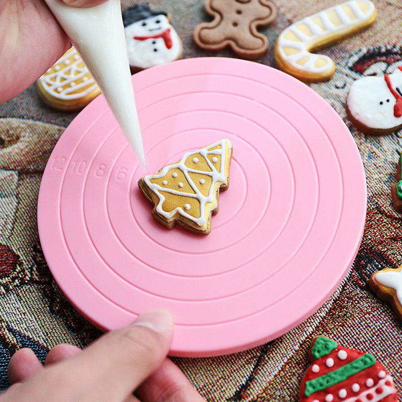 Bàn xoay mini dùng để vẽ bánh cookie,trang trí bánh kem kích thước nhỏ