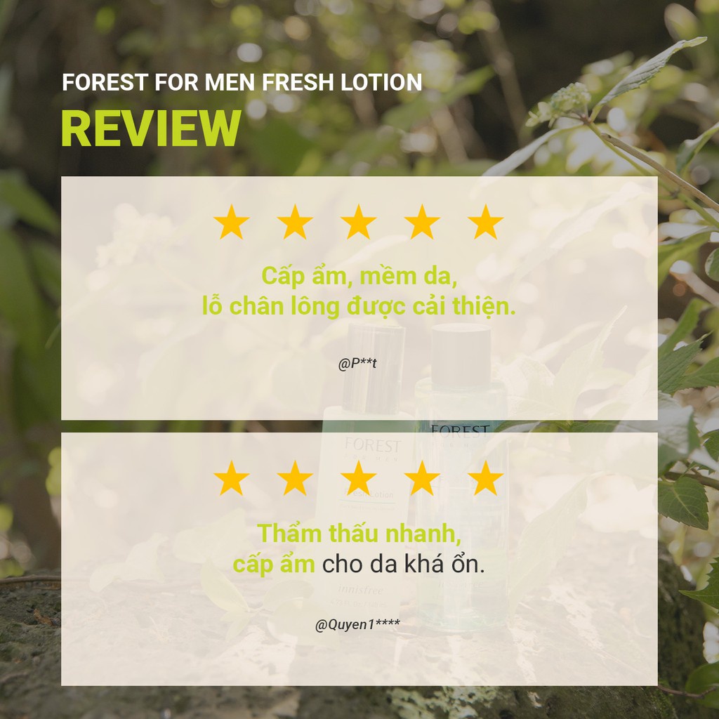 [Mã COSIF03 giảm 10% đơn 400K] Sữa dưỡng innisfree Forest for men Fresh Lotion 140ml