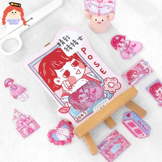 Bộ 40 Miếng Dán Hình Nikki Họa Tiết Lolita Trang Trí Sổ Lưu Niệm Diy