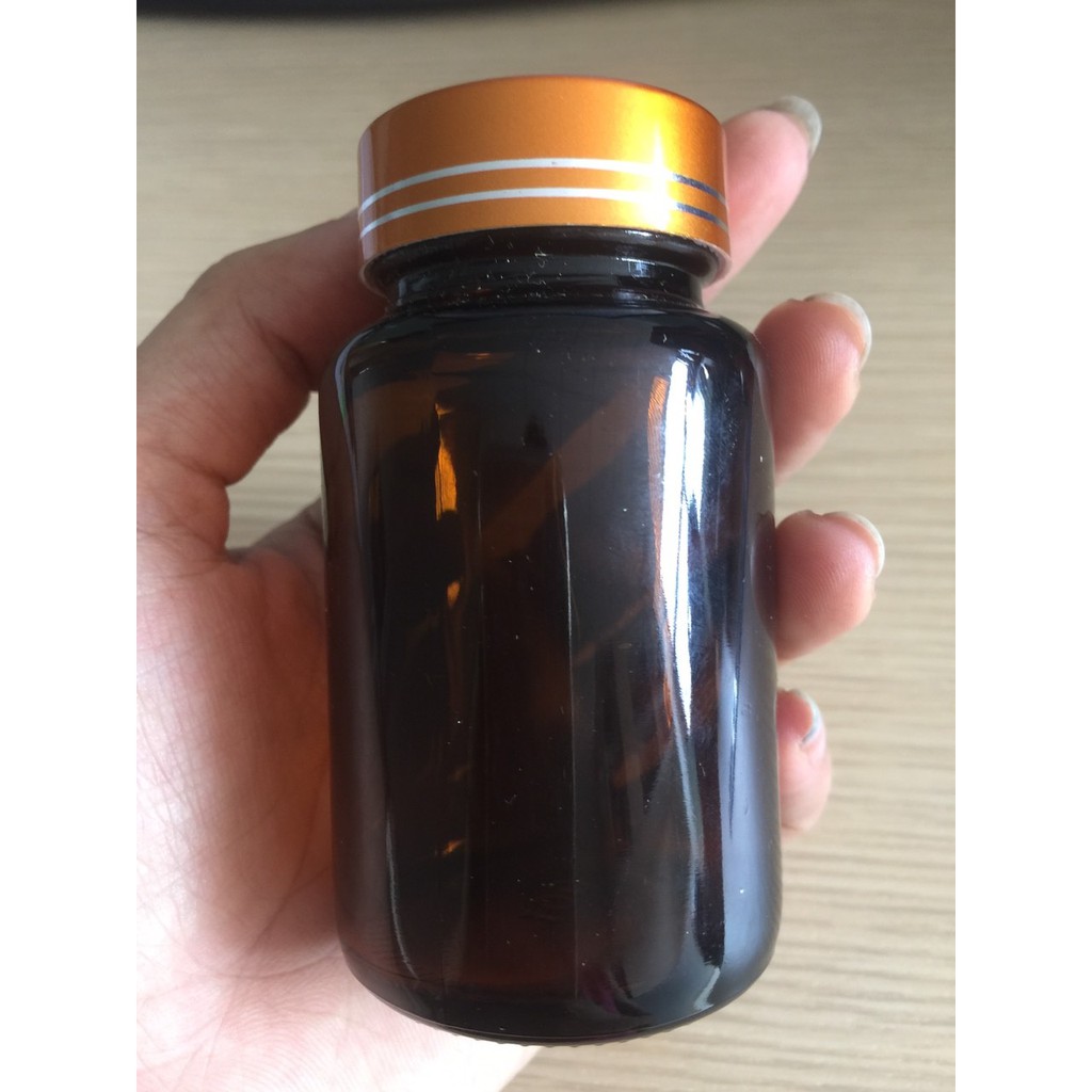 Chai đựng thuốc viên 150cc chọn nắp- COMBO 1 THÙNG 108 LỌ THỦY TINH