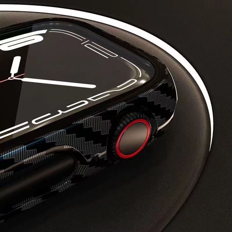 Ốp Bảo Vệ Bằng PC Cứng + Kính Cường Lực + Dây Đeo Cho Applesmart Iwatch 49 / 45 / 41 / 44 / 40 / 42 / 38mm Series Ultra / 8 / 7 / SE / 6 / 5 / 4 / 3 /